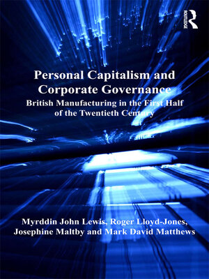 cover image of Personal Capitalism and Corporate Governance
